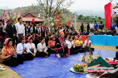 Ceremony to pray for rain of white Thai People